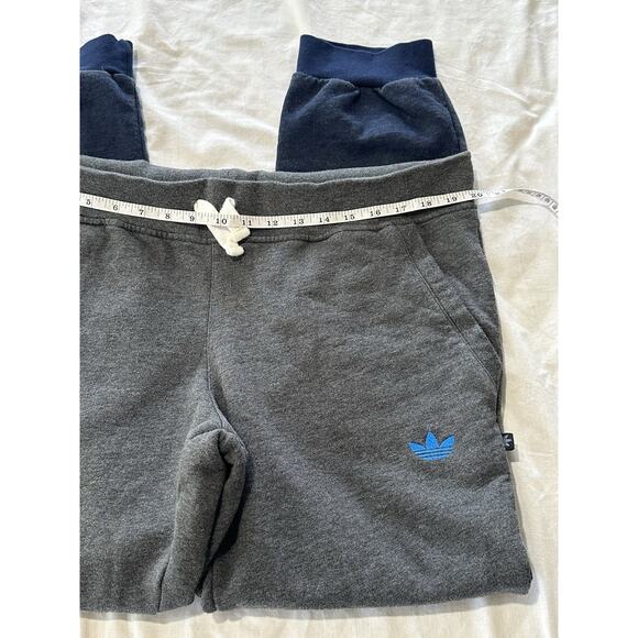 Adidas Originals Grey & Navy Fair Isle Sweatpants – Size L - Picture 4 of 10